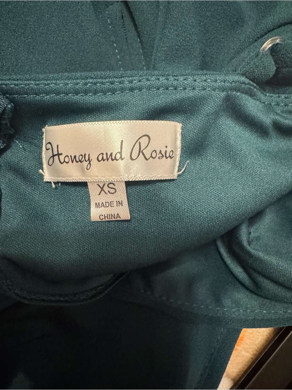 Honey and Rosie Dark Green V-Neck A-Line Dress. Size XS - Picture 4 of 7